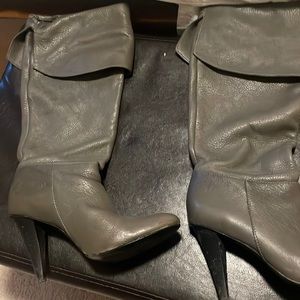 Gray Calvin Klein calf boots